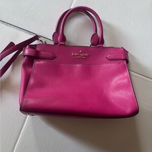 Kate Spade Pink Satchel with Structured Design and Dual Handles